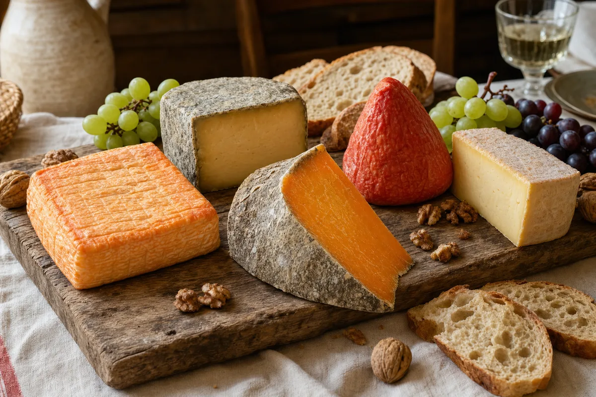 Fromages du Nord : plateau, croûte orange et bière